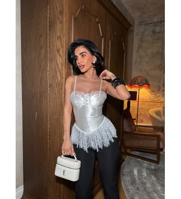  BEYAZ BLUZ SATEN - ...