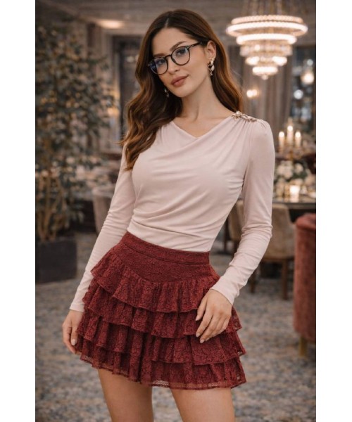  Burgundy SKIRT - 230453