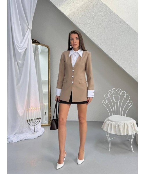  VİZON CEKET TENSEL KUMAS - 237778