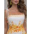 238613 DESENLİ ELBİSE KETEN KUMAŞ DESENLİ
