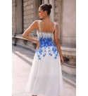 238614 DESENLİ ELBİSE KETEN KUMAŞ DESENLİ