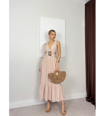  KREM ELBİSE - 23926...