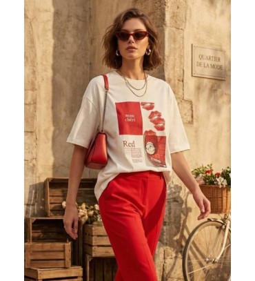  KREM TSHIRT TRİKO -...