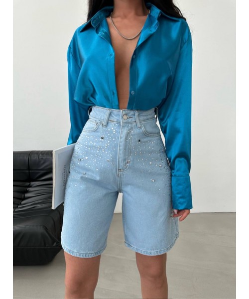  BLUE SHORTS DENİM - 240216