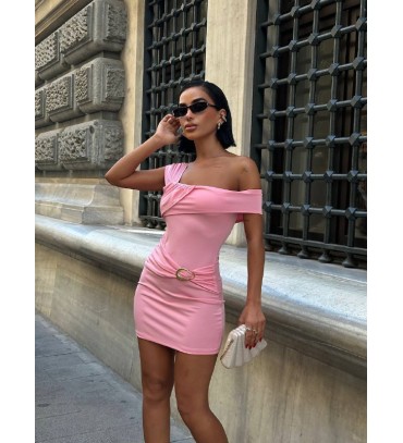  PEMBE ELBİSE LYCRA ...