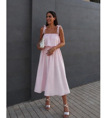  PEMBE ELBİSE POPLİN...