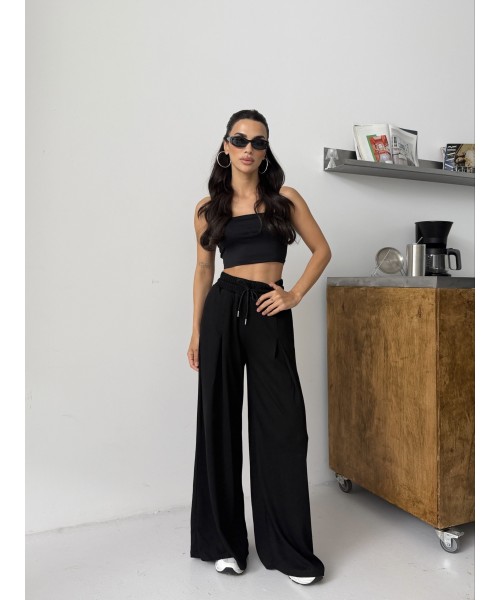  SİYAH PANTOLON MODAL KUMAŞ - 243149