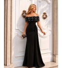 SİYAH ABİYE FLOWERS KUMAŞ - 243780