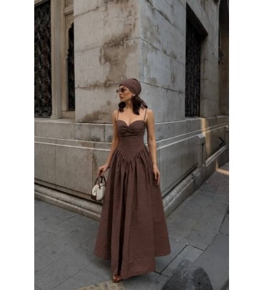 KAHVE ELBİSE - 2437...
