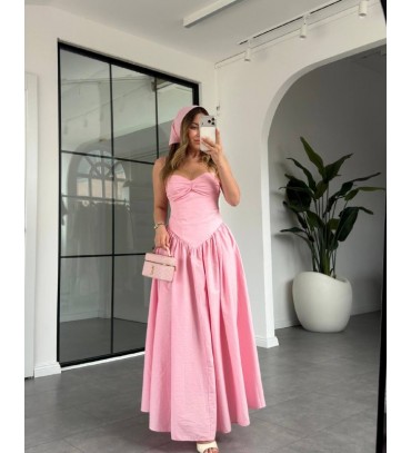  PEMBE ELBİSE - 2438...