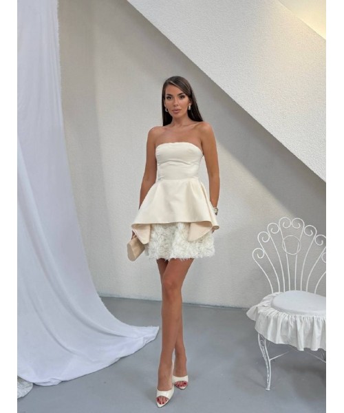  KREM ABİYE ASETAT KUMAŞ - 244495