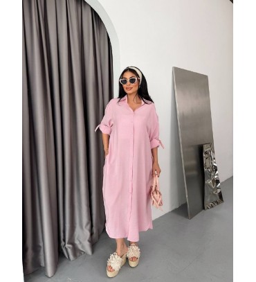  PEMBE ELBİSE - 2445...