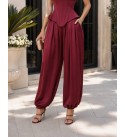 Burgundy SET Satin fabric - 244554