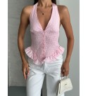 PEMBE BLUZ KETEN KUMAŞ - 245760