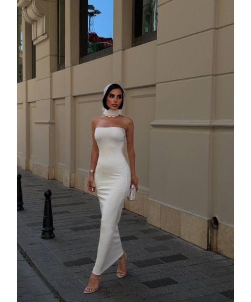  WHITE DRESS Lycra - 245808