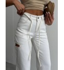 BEYAZ KOT PANTOLON DENİM - 245944