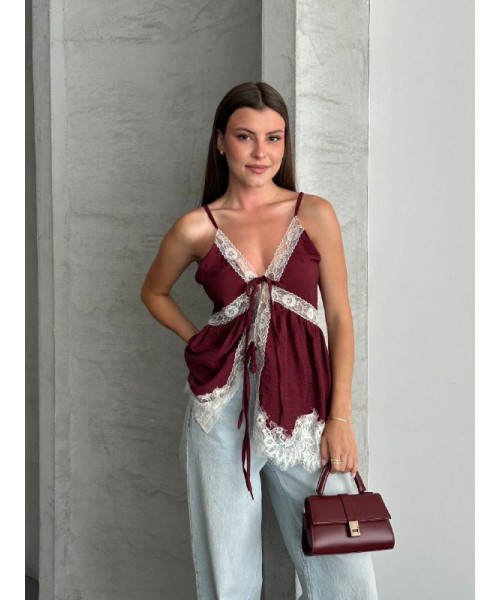  Burgundy BLOUSE - 246348