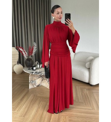  BORDO ELBİSE - 2471...