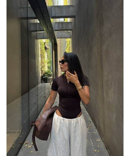  COFFEE BLOUSE - 248069