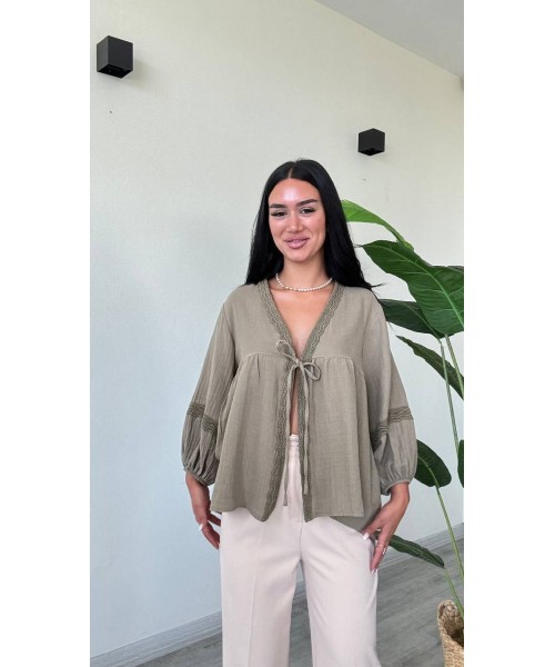  KHAKI BLOUSE - 248216