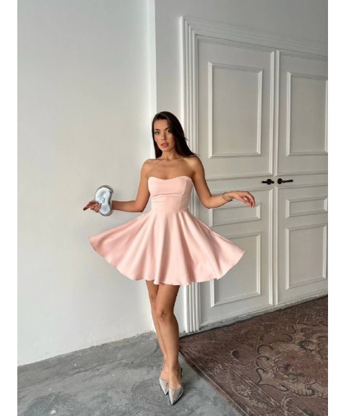  PEMBE ELBİSE ATLAS  KUMAŞ - 248463