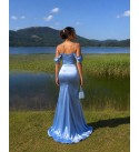 MAVİ ABİYE SATEN KUMAŞ - 248824