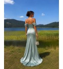 SU YEŞİL ABİYE SATEN KUMAŞ - 248825
