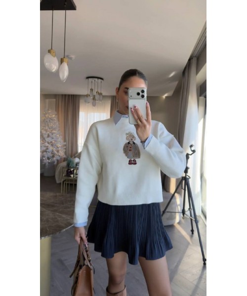 WHITE SWEAT KNITWEAR - 248899