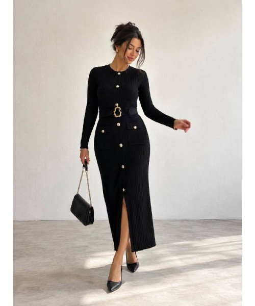 BLACK DRESS KNITWEAR - 249346