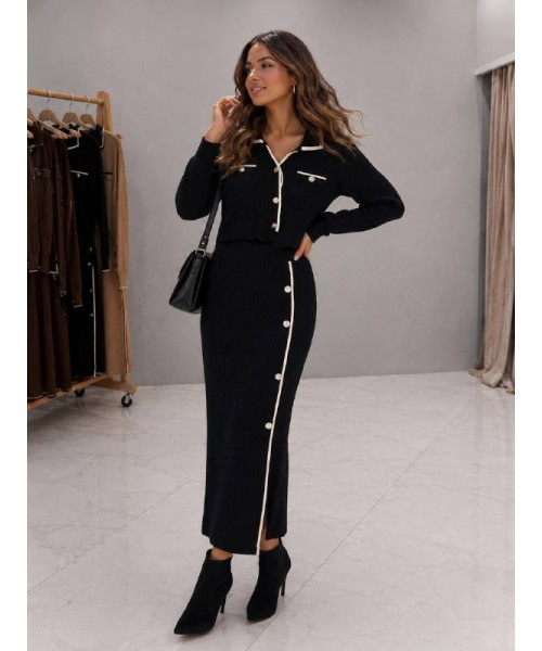 BLACK SET KNITWEAR - 249350