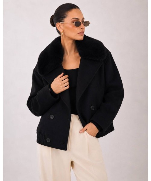 BLACK COAT-OVERCOAT - 249392