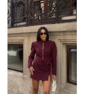 Burgundy SET PUL DETAY KUMAS - 249397