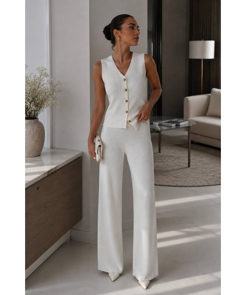 WHITE SET KNITWEAR - 249541