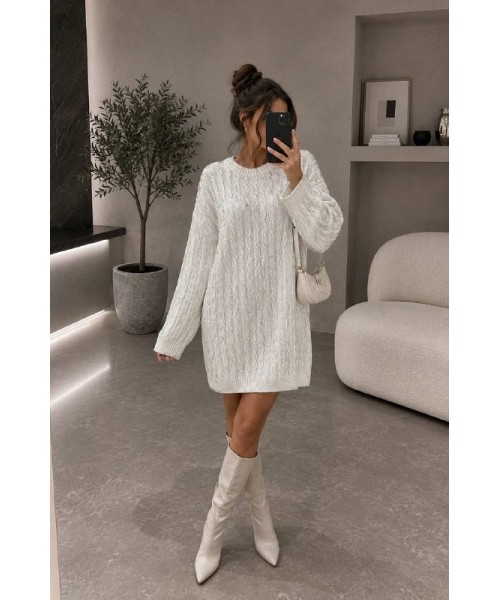 WHITE DRESS KNITWEAR - 249558
