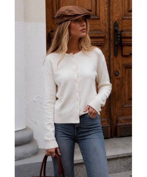WHITE CARDIGAN KNITWEAR - 249656