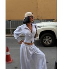 WHITE SET 3 YARN FABRIC - 249703