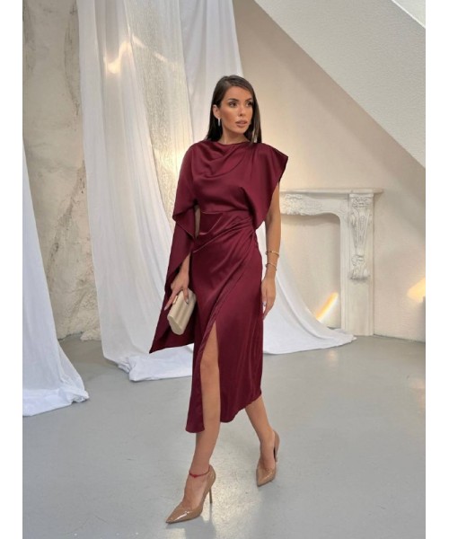Burgundy DRESS - 249729