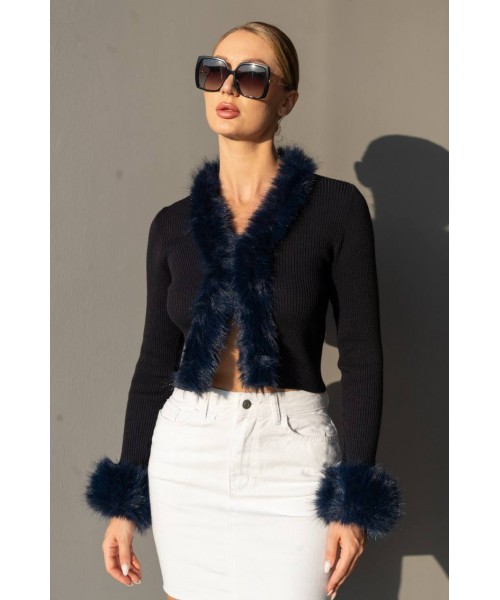 BLACK CARDIGAN KNITWEAR - 249852