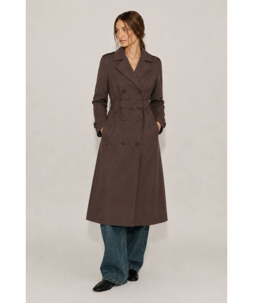 COFFEE COAT-OVERCOAT TRENCH COAT - 250266