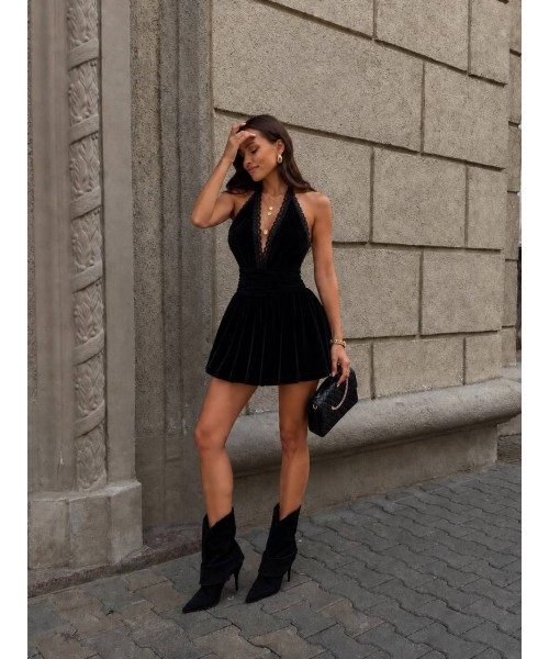 BLACK DRESS VELVET - 250292