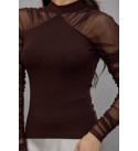COFFEE BLOUSE - 250771