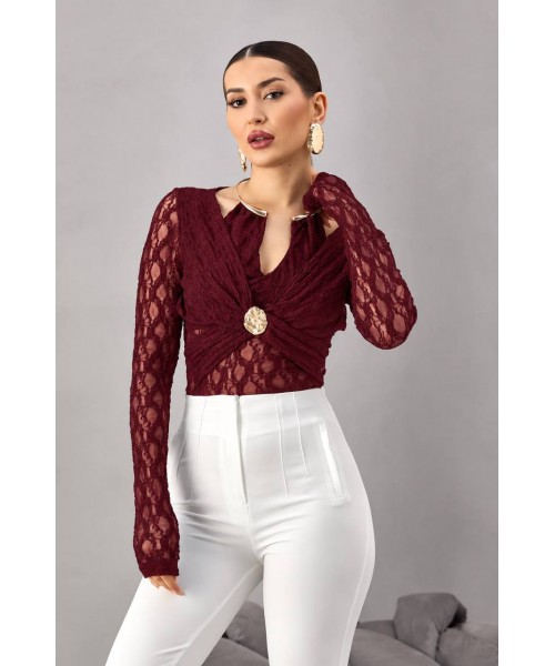 Burgundy BLOUSE - 250783