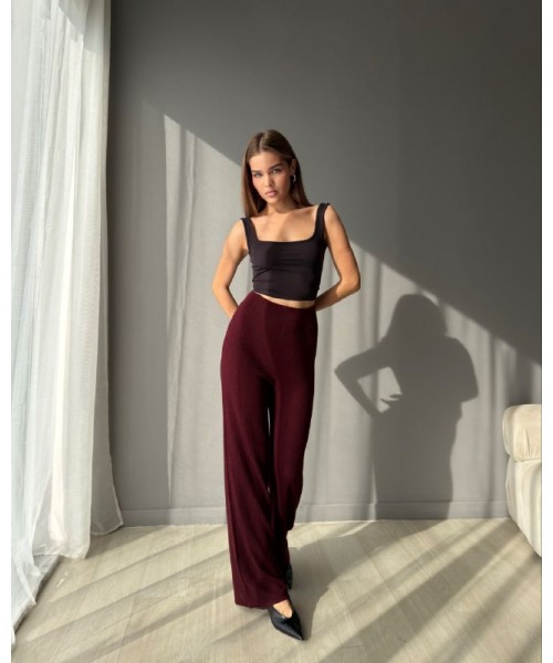 Burgundy TROUSERS KNITWEAR - 250864