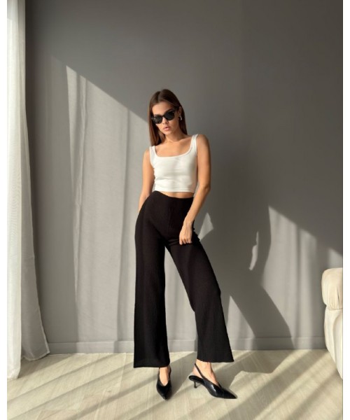 BLACK TROUSERS KNITWEAR - 250866