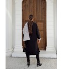 BLACK COAT-OVERCOAT Poplin fabric - 251038