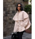 CREAM COAT-OVERCOAT TRENCKOT - 251117