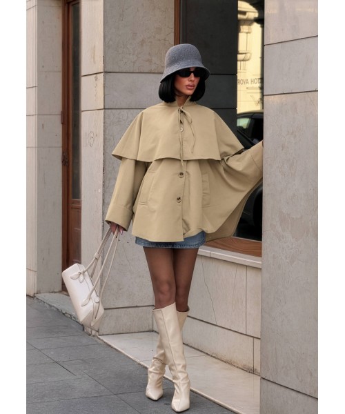 STONE COAT-OVERCOAT TRENCH COAT - 251121