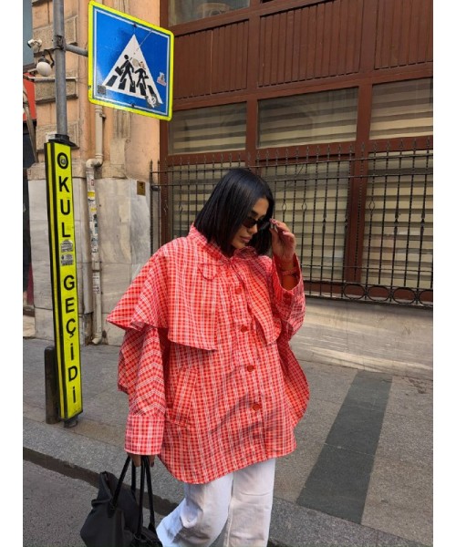 Orange COAT-OVERCOAT SUEDE - 251124