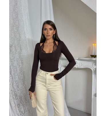 COFFEE BLOUSE - 251146