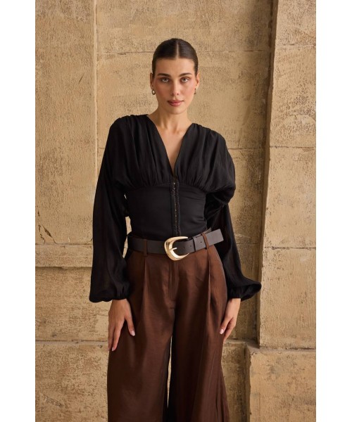 BLACK BLOUSE - 251160